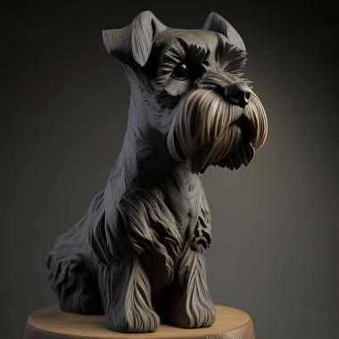 3D model Zwergschnauzer dog (STL)